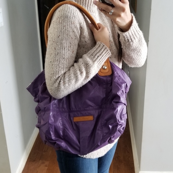 👜CHRISTOPHER KON PURPLE/TAN  HANDBAG - Picture 3 of 8